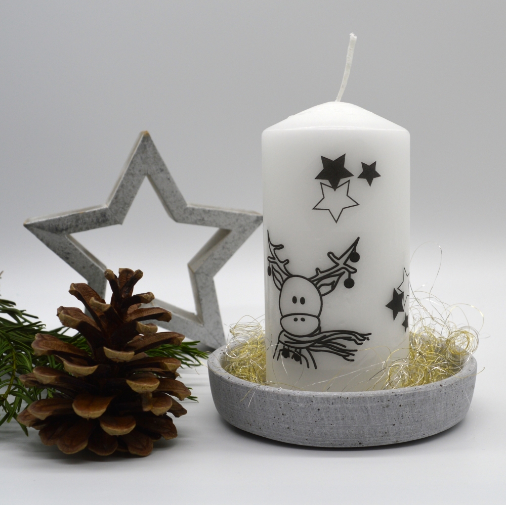 Bild 1 von Vorlage für Kerzentattoo Weihnachten pdf Advent Kerzensticker für Wasserschiebefolie