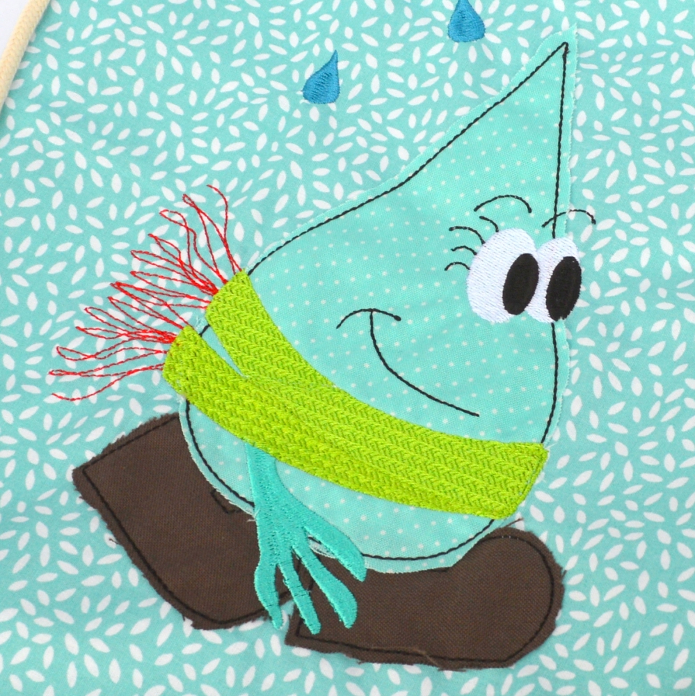 Bild 1 von Stickdatei Regentropfen Tropfen doodle verschiedene Größen  / (Größe) SET 10x10cm, 13x18cm, 16x26cm