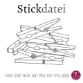 Bild 1 von Stickdatei Klammern Wäscheklammern Redwork Konturstich