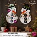 Nähanleitung Schneemann Adventskalender