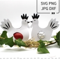 Bild 1 von Plotterdatei Huhn Papier für Schokopralinen Eier Korb