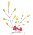 Bild 1 von Stickdatei Ast mit Pilz 3 Größen