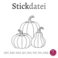 Stickdatei Kürbis Herbst  Redwork Konturstich