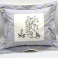 Bild 7 von Stickdatei toskanisches Haus Toskana Redwork mit Blumenranke Sommer
