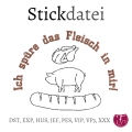 Stickdatei Grillen Fleisch Männer für Kochschürzen und Handtücher