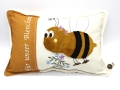 Bild 1 von Stickdatei ITH Kissen Biene Hummel  / (Stickrahmengröße) 20x30cm