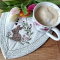 Bild 4 von Stickdatei Hase Hasen Blumen Ostern Frühling