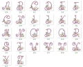 Bild 1 von Stickdatei ABC Schriftzug Großbuchstaben  / (Buchstaben) ABC SET alle Buchstaben