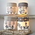 Bild 1 von ITH 10x10cm Lichterbeutel Stickdatei Haus kleine Häuser SET
