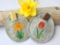 Bild 1 von ITH Stickdatei Geschenkanhänger Osterei für Glückwünsche mit Relief Blumen