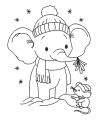 Bild 2 von Stickdatei Maus und Elefant best friends