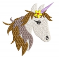 Bild 1 von Stickdatei  Pferd Einhorn Vollstickerei 2erlei 10x10cm