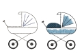 Bild 3 von Stickdatei Kinderwagen 