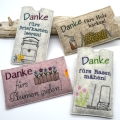 Bild 1 von Stickdatei Schokohülle Danke Briefkasten leeren Rasen mähen Blumen gießen