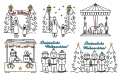 Bild 4 von Stickdatei Weihnachtsmarkt Chor Glühweinstand Karussell