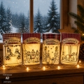 Bild 3 von Stickdatei Lichterbeutel Weihnachtsmarkt ITH 4 Motive Chor  Glühweinstand Karussell