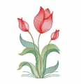 Bild 1 von Stickdatei Tulpen Tulpenstrauß verschiedene Größen