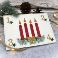 Stickdatei ITH Kerzen Untersetzer Advent Adventszeit Adventskranz to go