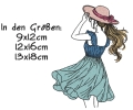 Bild 6 von Stickdatei Dame im Sommerkleid Sommer Konturstich 