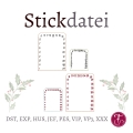 Stickdatei ITH Tischadventskalender blanko mit zweierlei Zahlen und zwei Größen