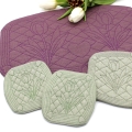 Bild 2 von Stickdatei Untersetzer Quilt Optik Tulpe Ostern Frühling 9 Größen