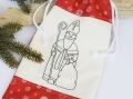 Bild 1 von Stickdatei Nikolaus heiliger Nikolaus Redwork SET