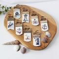 Stickdatei maritim Schlüsselanhänger  SET mit Möwe Boot Anker