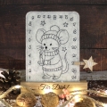 Stickdatei ITH Adventskalender ab 10x10cm Maus Tischadventskalender  Weihnachten Advent
