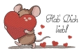 Bild 3 von Stickdatei Maus Herzen Liebe Valentinstag 10x16cm