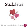 Bild 1 von Stickdatei Herzen 4x4cm