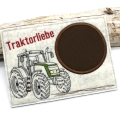 Stickdatei Traktor Mugrug Tassenteppich ITH Traktor