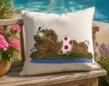 Bild 3 von Stickdatei Bär Sommerbär auf Matratze doodle Applikation