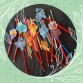 Bild 2 von Stickdatei Topper Stiftetopper Schulanfang Motive