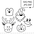 Plotterdatei Weihnachten Advent SET Figuren 
