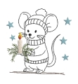 Stickdatei Maus mit Kerze