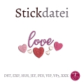Bild 1 von Stickdatei Herzen love