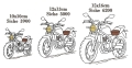Bild 2 von Stickdatei Motorrad Konturstich Redwork