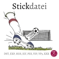Stickdatei Fußball Fußballtor Redwork SET Mein Zeugnis Fußballliebe
