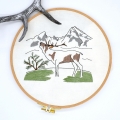 Stickdatei Hirsch Berg wandern Bergliebe