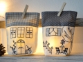 Bild 4 von ITH Lichterbeutel Stickdatei Haus Häuser SET