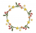Stickdatei Weihnachtskranz  Advent verschiedene Größen