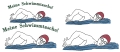 Bild 2 von Stickdatei Schwimmer Schwimmen Redwork Konturstich