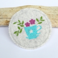 Bild 4 von ITH Stickdatei Untersetzer Kaffee 4 Motive  / (Größe) 13x13cm