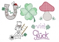 Bild 1 von Stickdatei Glücksbringer 5er SET  / (Größe) 10x10cm