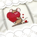 Stickdatei Maus Herz Valentinstag Liebe 10x10cm