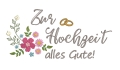 Stickdatei Blumen Hochzeit alles Gute