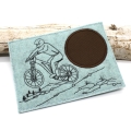 Bild 2 von Stickdatei Mugrug Untersetzer Biker Fahrrad Mountainbike 13x18cm