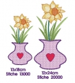 Bild 3 von Stickdatei Osterglocke in der Vase
