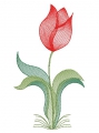 Bild 1 von Stickdatei Tulpe einzelne Tulpe verschiedene Größen