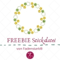 Bild 1 von Freebie Stickdatei Blumen Blumenkranz